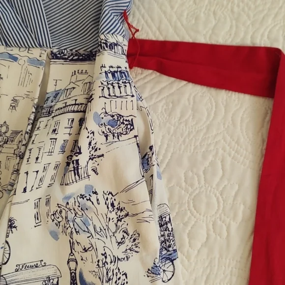 Chetta B Woman's Summer Paris Print Fit & Flare Dress/ Size 10 - Picture 13 of 14